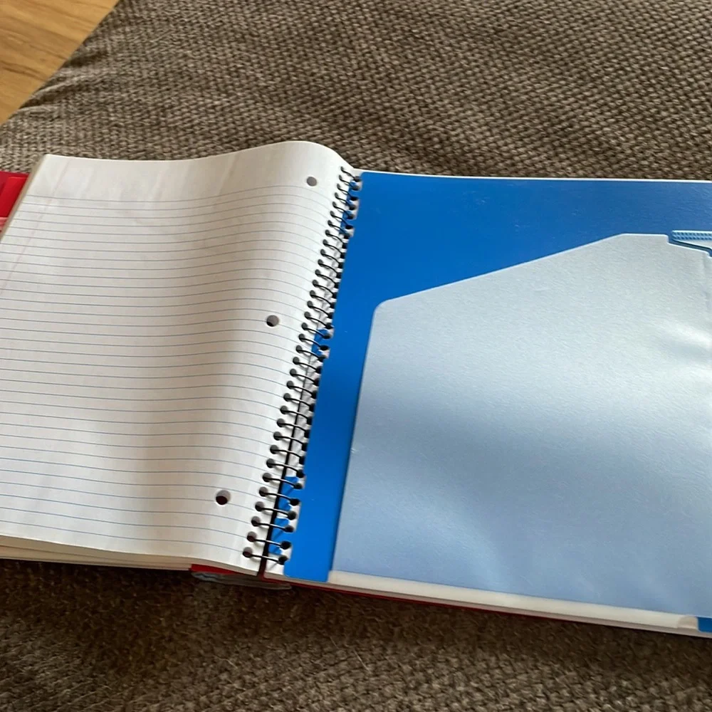 Mead, five star divider and paper and folders